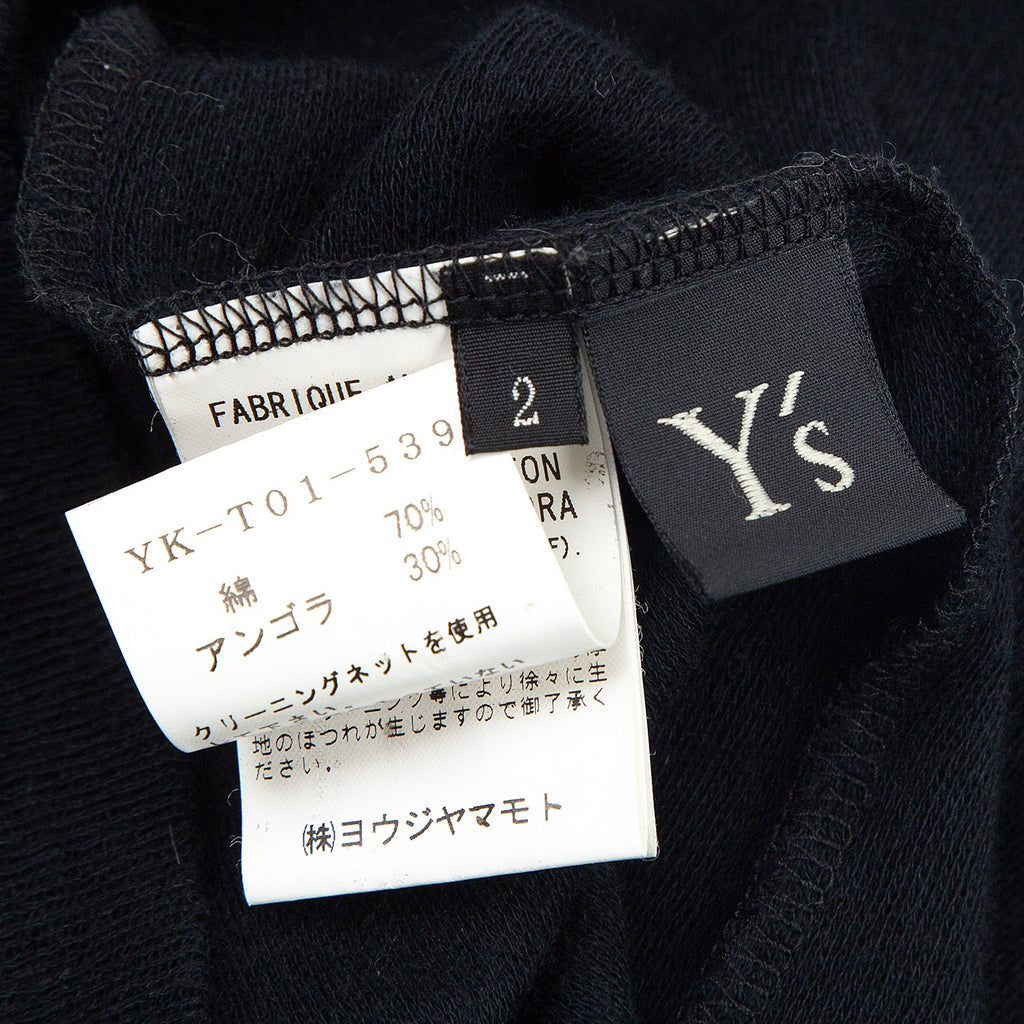 YOHJI YAMAMOTO JAPAN. Y's Cotton/Angola Black Cami Sleeveless Shirt