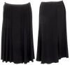 Jean Paul Gaultier Paris. FEMME. Black Stretched Tuck Skirt