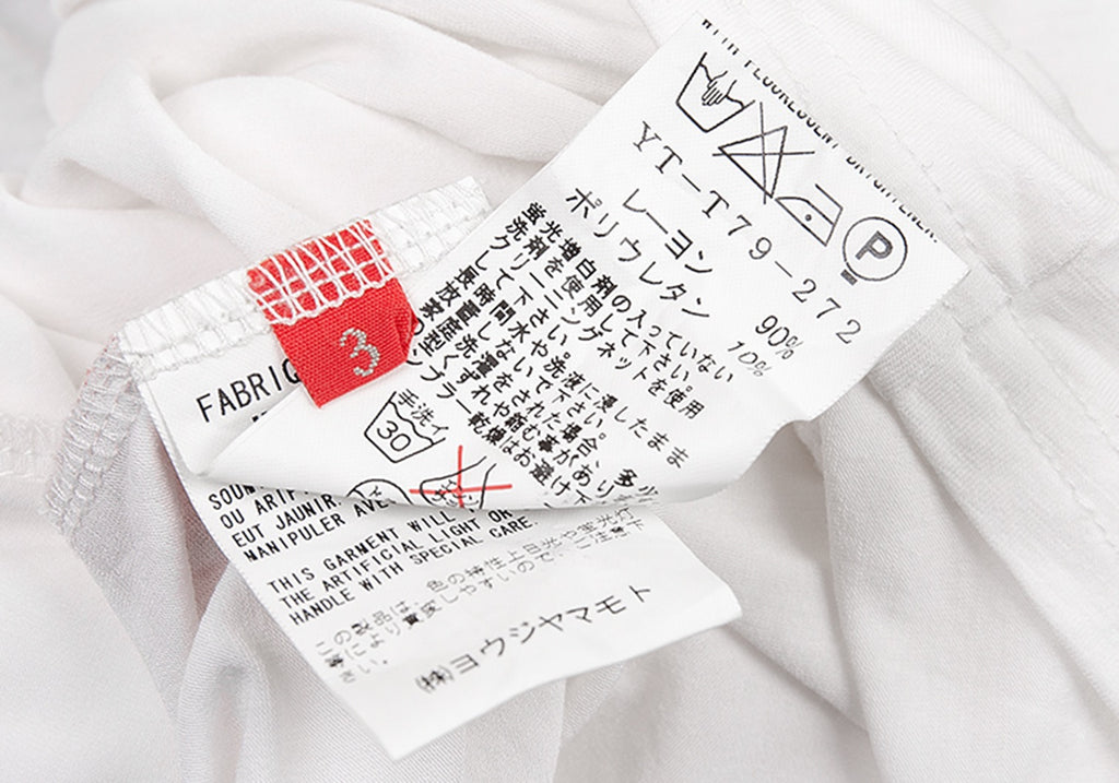 YOHJI YAMAMOTO JAPAN. Y's red Label. White Side Label Stretch Sleeveless Dress