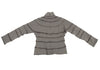 JURGEN LEHL Khaki-green, Charcoal Stripe Switched Design Cotton Jacket