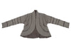 JURGEN LEHL Khaki-green, Charcoal Stripe Switched Design Cotton Jacket