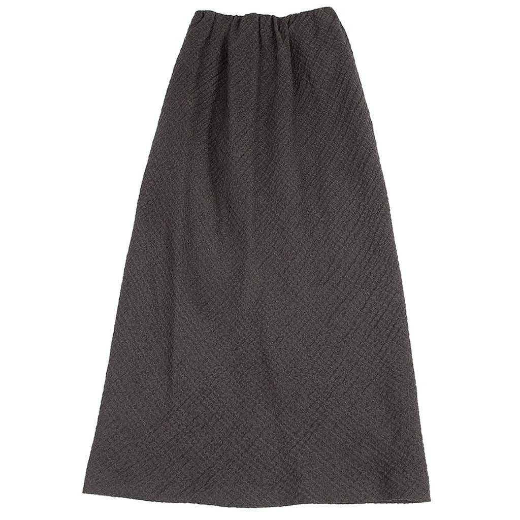 JURGEN LEHL Charcoal Grey Wool Silk Knit Design Skirt