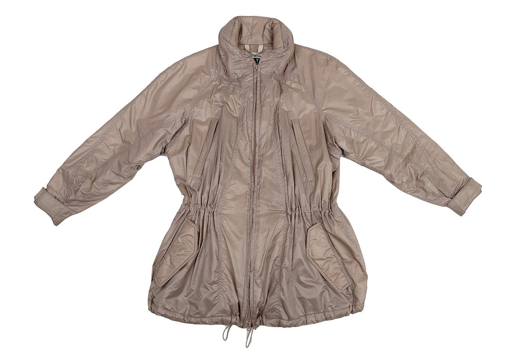 ISSEY MIYAKE JAPAN. FETE Mocha Color Batting Windbreaker Coat