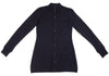 45RPM JAPAN. Navy Wool Long Sleeve Knit Shirt