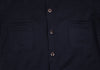 45RPM JAPAN. Navy Wool Long Sleeve Knit Shirt