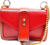 Chloe Paris. Red Leather Mini Shoulder Bag w/Goldplated Chain Strap