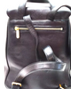 Valentino Garavani Italy. Black Leather Logo BackPack Bag