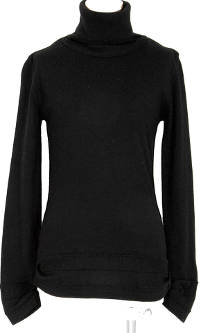Maison Martin Margiela Paris. MM6. Black Wool/Cotton Blend Sweater