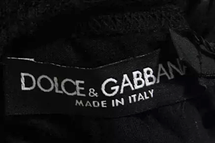 Dolce & Gabbana Italy. Black Spaghetti Strap Floral Trim Tank Top