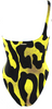 Stella McCartney UK. NEW. NWT. One Piece Swimsuit - Camel/Yellow/Black Size XS