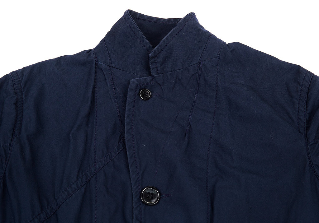 COMME des GARCONS COMME des GARCONS JAPAN. Navy Switching Cotton Coat