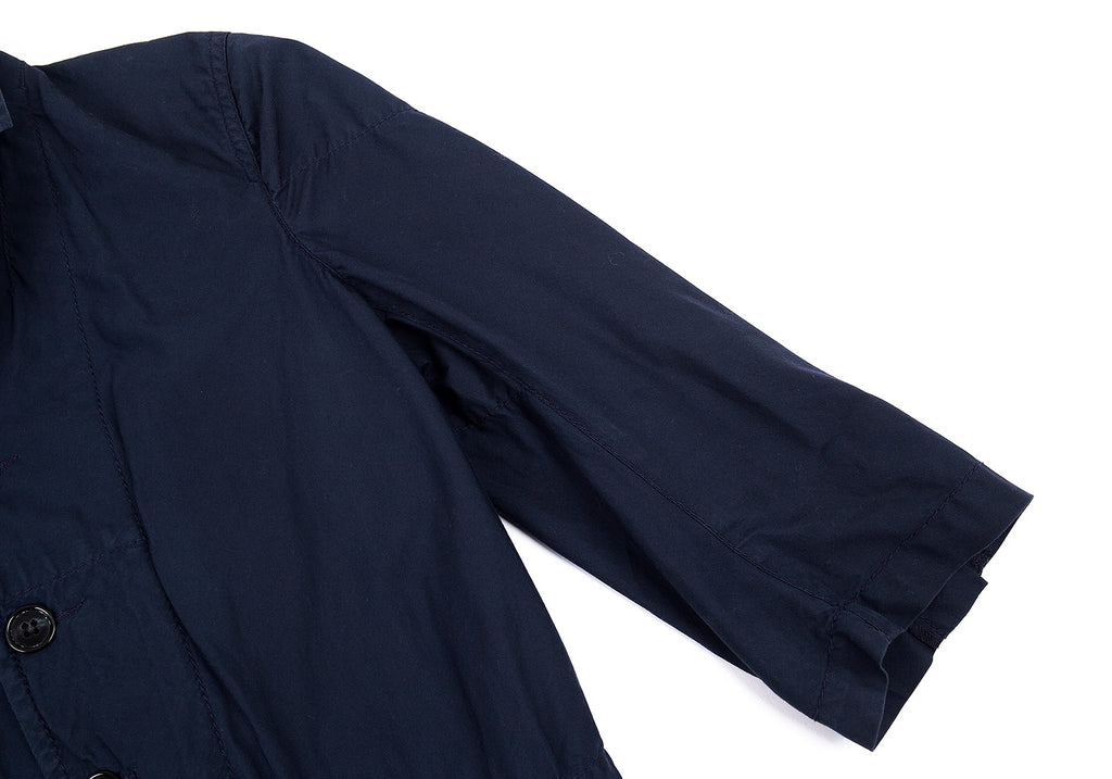 COMME des GARCONS COMME des GARCONS JAPAN. Navy Switching Cotton Coat