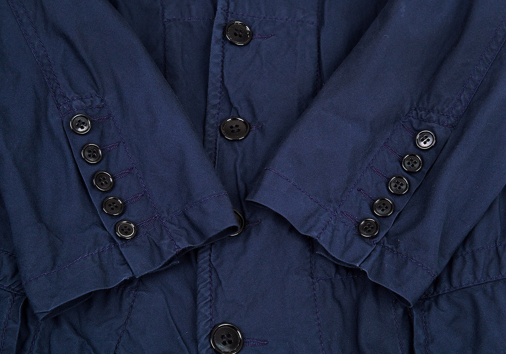 COMME des GARCONS COMME des GARCONS JAPAN. Navy Switching Cotton Coat