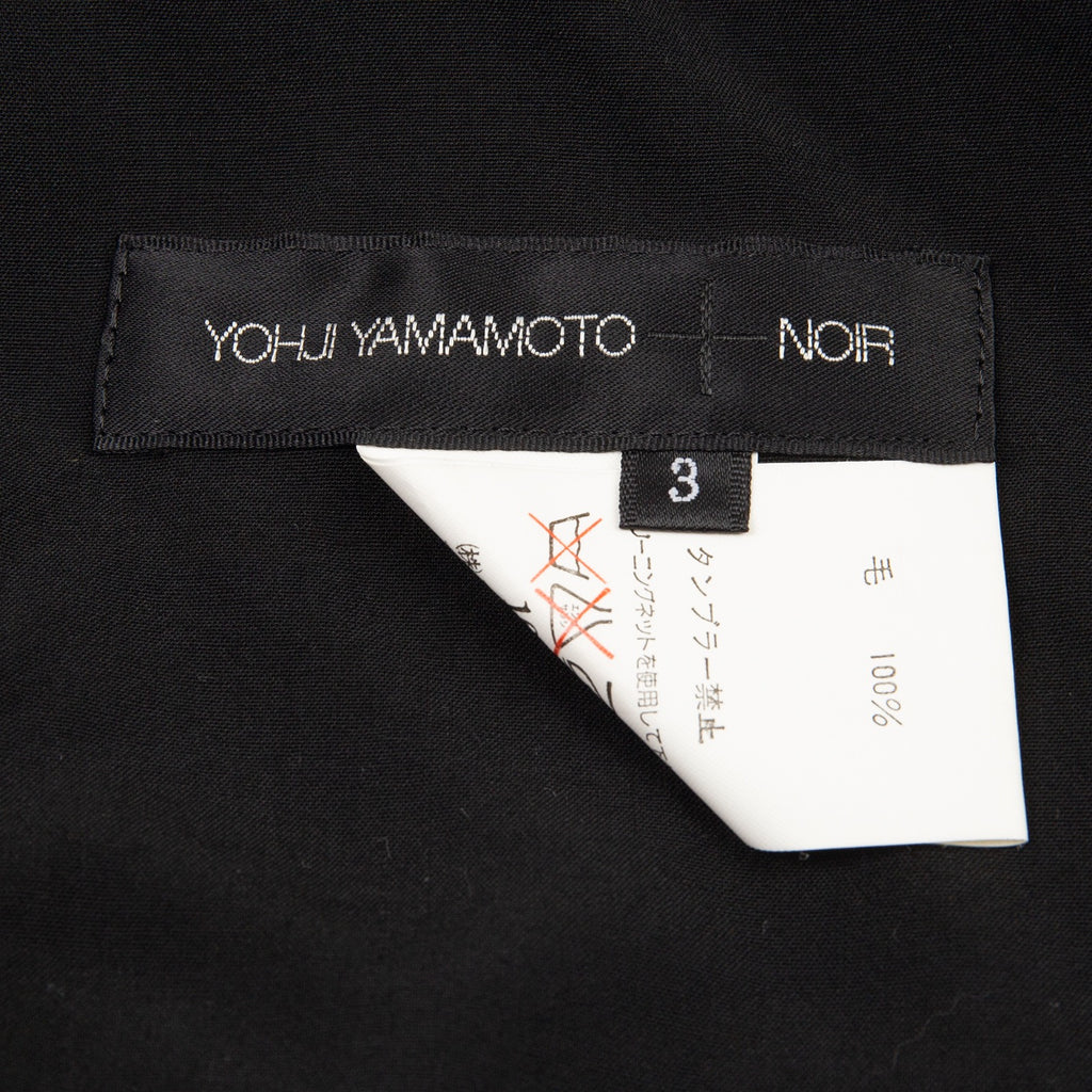 Yohji Yamamoto Japan. NOIR Black Drawstring Wool Sleeveless Dress