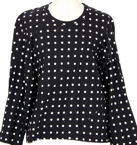 COMME DES GARÇONS Japan. TRICOT Polka Dot Print 3/4 Sleeve Knee-Length Dress