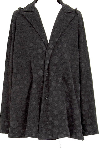 HOMMA Japan. Black Striped Double Breasted Wool Dress Coat