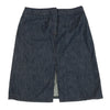 Issey Miyake Japan. Zucca Embroidery Switched Indigo Denim Skirt