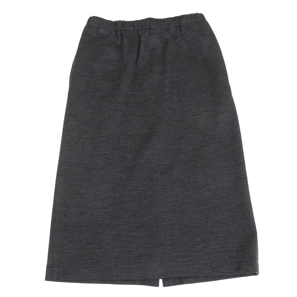 COMME des GARCONS COMME des GARCONS JAPAN. Charcoal Color Wool Rib Knit Skirt