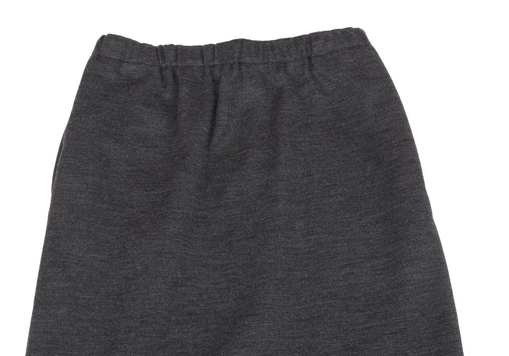 COMME des GARCONS COMME des GARCONS JAPAN. Charcoal Color Wool Rib Knit Skirt