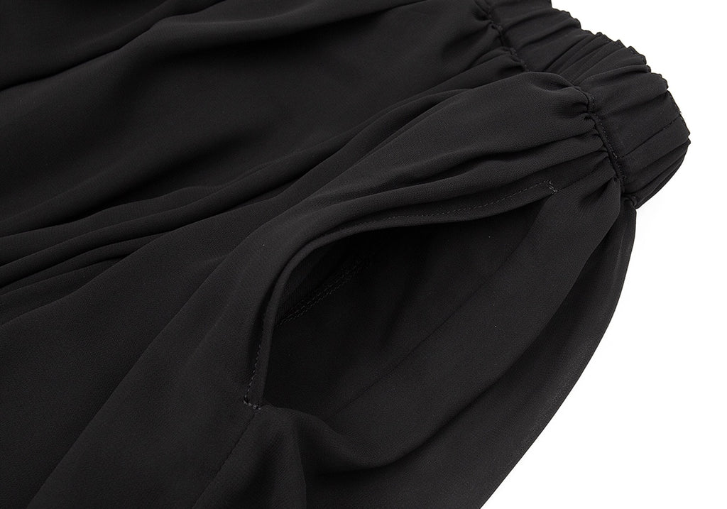 COMME des GARCONS JAPAN. Black Pleats Semi-SheerLayered Skirt