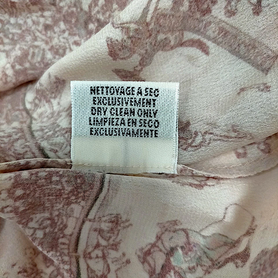 Hermes Paris. Vintage Silk Print Top/Blouse