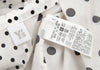 Yohji Yamamoto Japan. Y's White Polka Dot Print Switched Long Sleeve Shirt