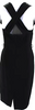 Gucci Italy. Black Crepe Wide Back Criss-Cross Strappy Sleeveless Belted Sheath Dress