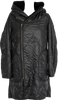 Hysteric Glamour Japan. Black Reversible PolyTech Boa Quilted Coat