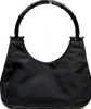 Gucci Italy. Black Tessuto Nylon Shoulder Bag / Hand Bag Black Bamboo Handle