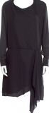 Acne Studios Sweden. Black Long PolyTech Asymmetrical Dress