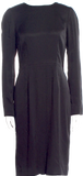 Acne Studios Sweden. Black Silk Long Sleeve Dress