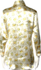 Acne Studios Sweden. PolyTech Fabric Floral Print Three-Quarter Sleeve Button-Up Top