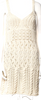 Acne Studios Sweden. Neutral Cream Color Cotton Knit Mini Dress