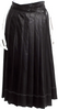 Acne Studios Sweden. Black Triacetate Blend Pleated Accents Knee-Length Skirt