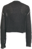 Acne Studios Sweden Grey Distressed Nylon/Cotton Blend  V-Neck Sweater