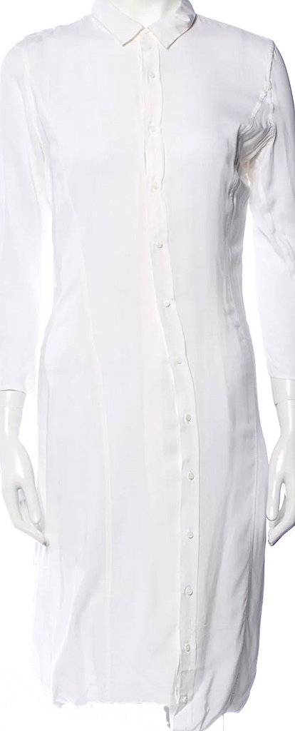 A.F. VANDEVORST White Embroidered Viscose Dress