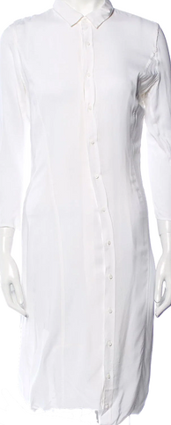 DOLCE & GABBANA Italy. White Silk B/W Floral Mod Print Flare Dress