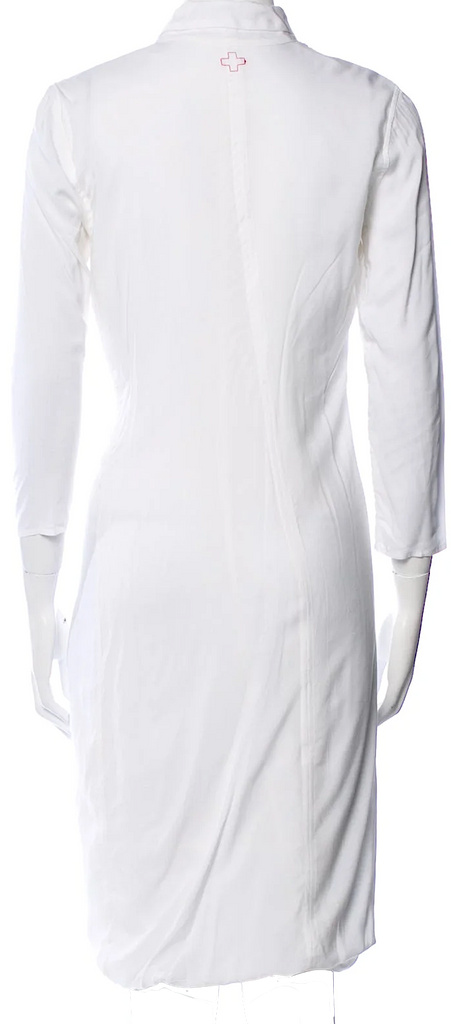 A.F. VANDEVORST White Embroidered Viscose Dress