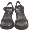 Ann Demeulemeester Belgium. Black Suede Slingback Sandals SZ 38