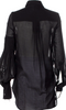 Ann Demeulemeester Belgium. Black Cashmere/Cotton Blend Black Long Sleeve Button-Up Shirt