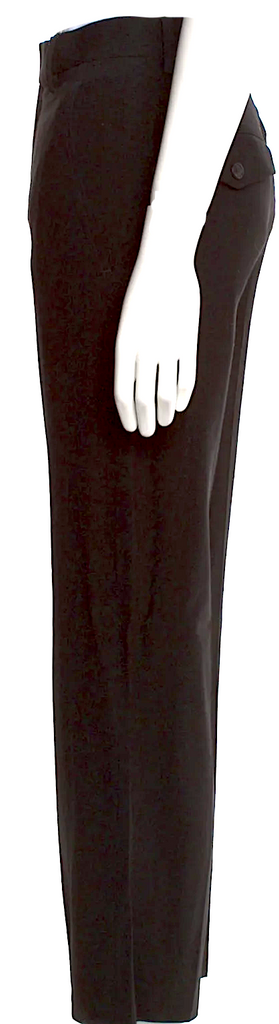 Ann Demeulemeester Belgium. NEW W/TAGS. Black Viscose/Virgin Wool Straight Leg Pants