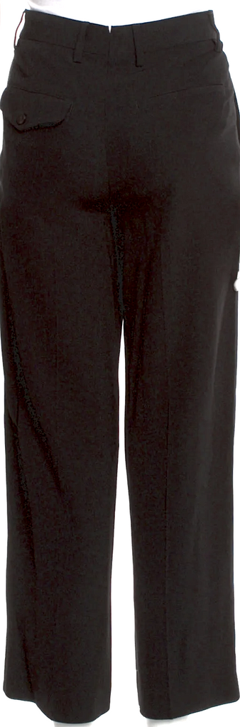 Ann Demeulemeester Belgium. NEW W/TAGS. Black Viscose/Virgin Wool Straight Leg Pants