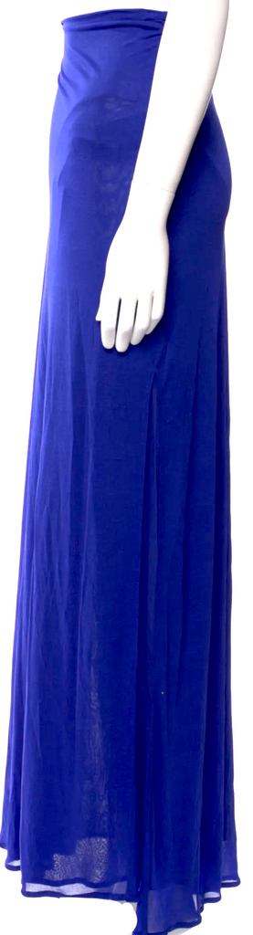 Ann Demeulemeester Belgium. NEW W/TAGS Blue Viscose Long Maxi Skirt