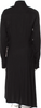 Ann Demeulemeester Belgium. Black Rayon Vintage 2010's Trench Coat