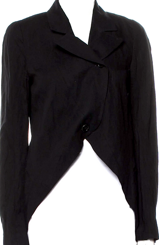 ISSEY MIYAKE JAPAN. zucca Navy Wool Nylon Short Pea Coat