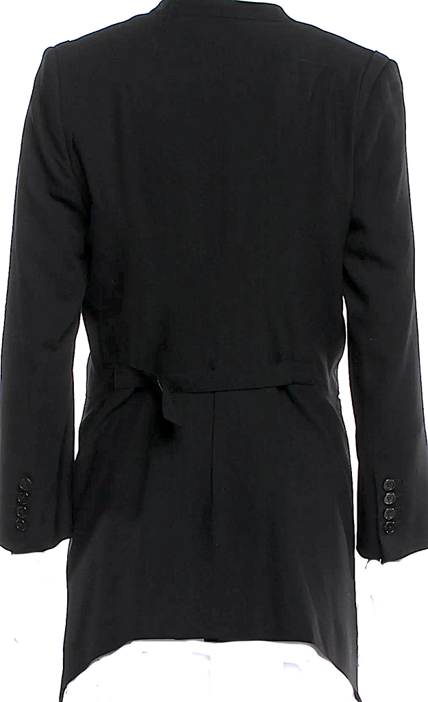 Ann Demeulemeester Belgium. Vintage 2000's Black Virgin Wool Blazer