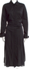 Ann Demeulemeester Belgium. Black Cotton Midi Length Dress