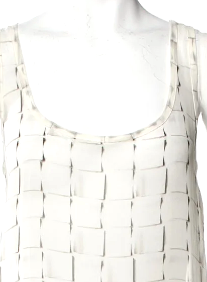 Ann Demeulemeester Belgium. Silk Print Knee-Length Dress