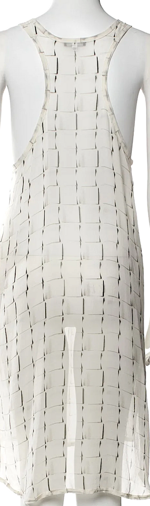 Ann Demeulemeester Belgium. Silk Print Knee-Length Dress