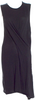 Ann Demeulemeester Belgium. Vintage Black Cotton Knee-Length Dress